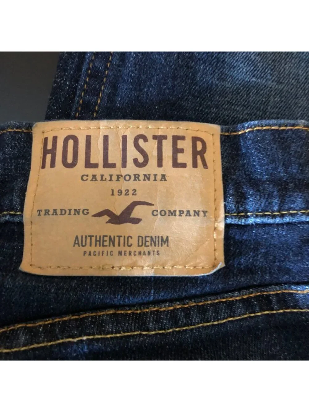 Hollister Mens Jeans Size 30x32 Slim Straight Authentic Denim Dark Wash